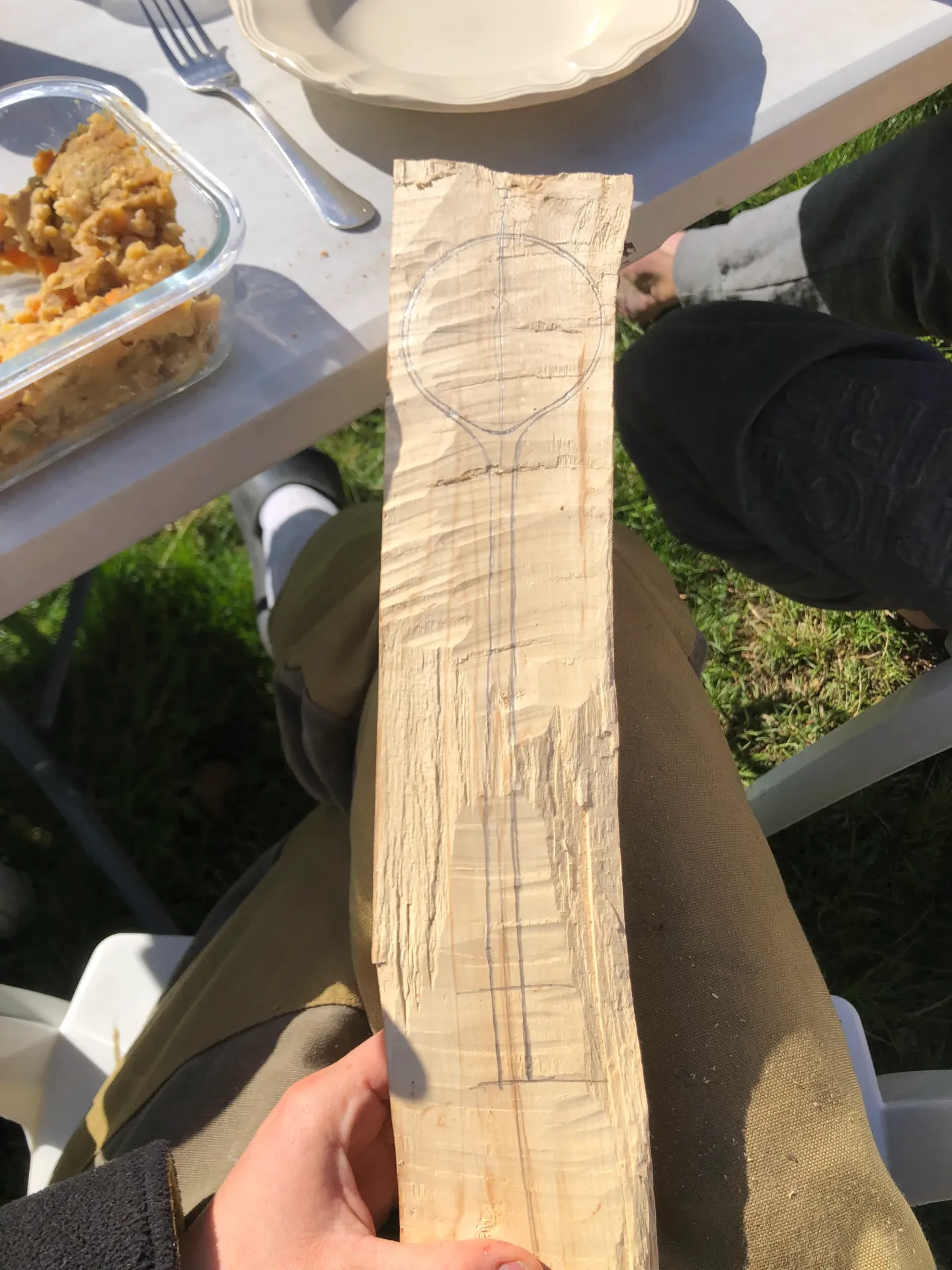 Grande cuillère de cuisine en cerisier